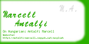 marcell antalfi business card